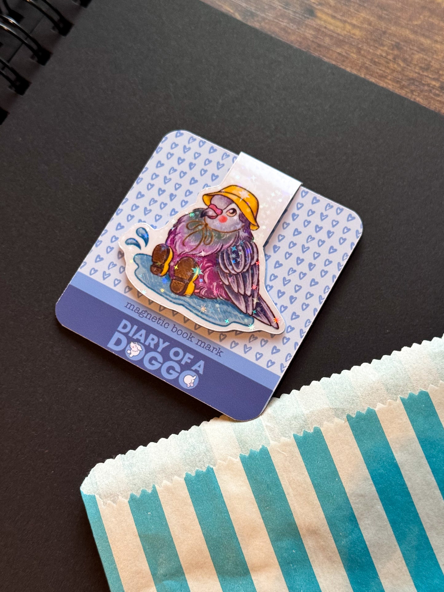Puddle Pigeon magnetic bookmark