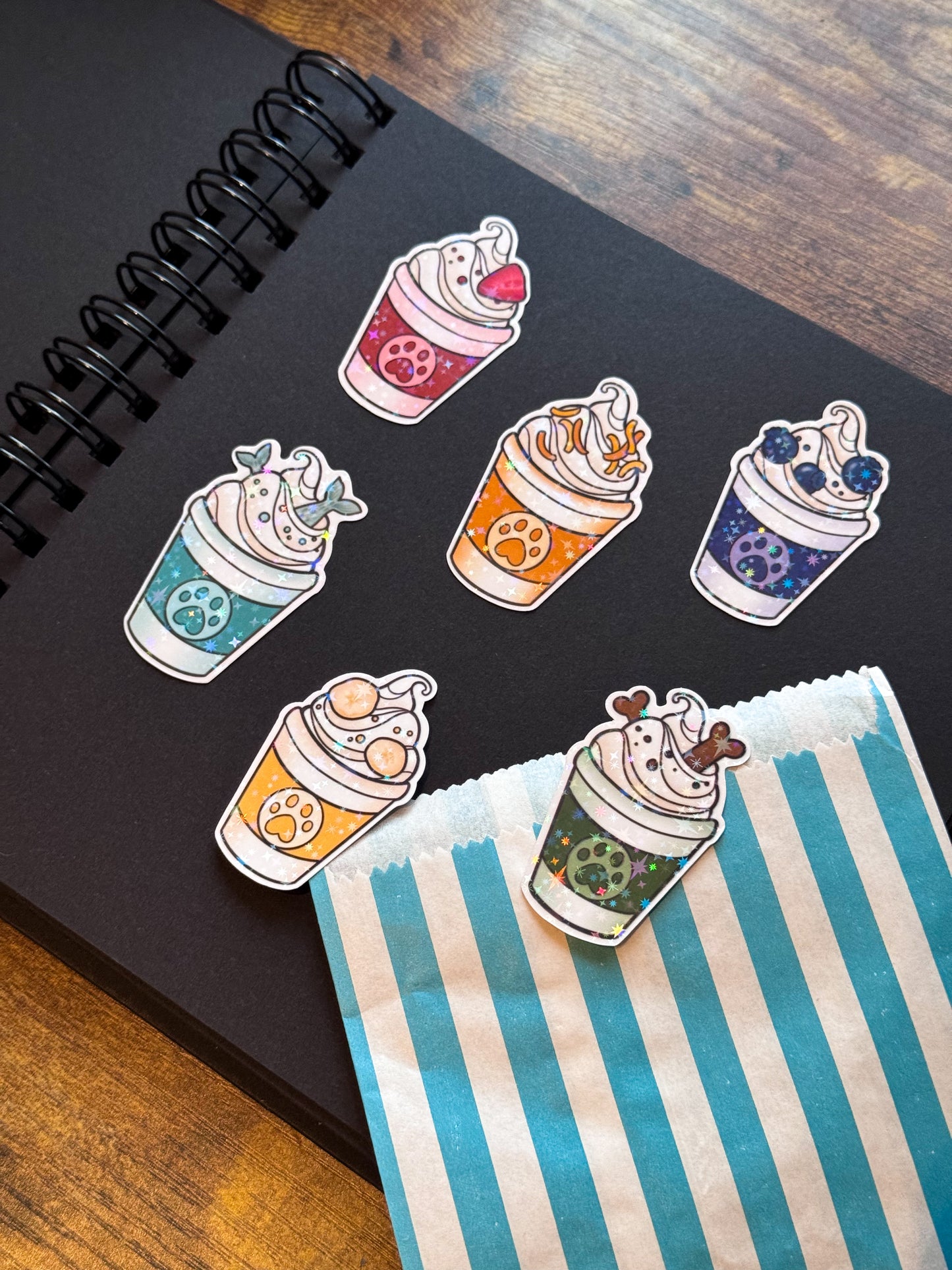 Pup cup sticker pack