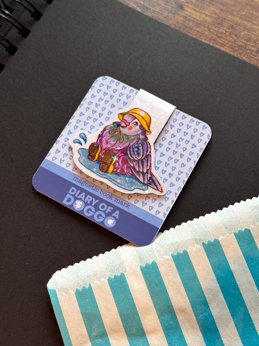 Puddle Pigeon magnetic bookmark